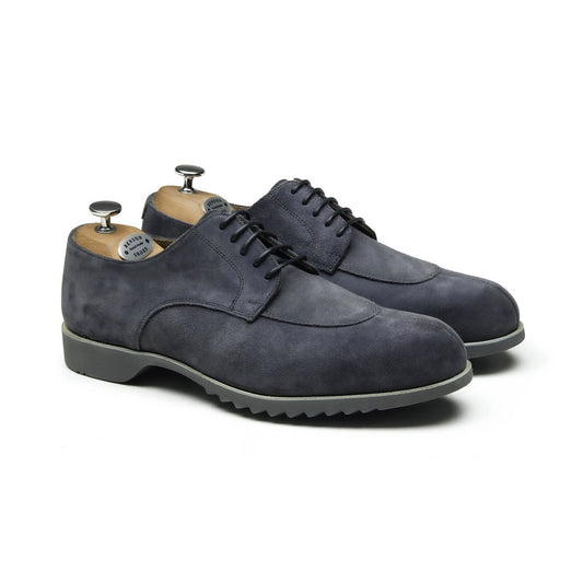 ASHTON - Chaussures homme Derby daim gris avion