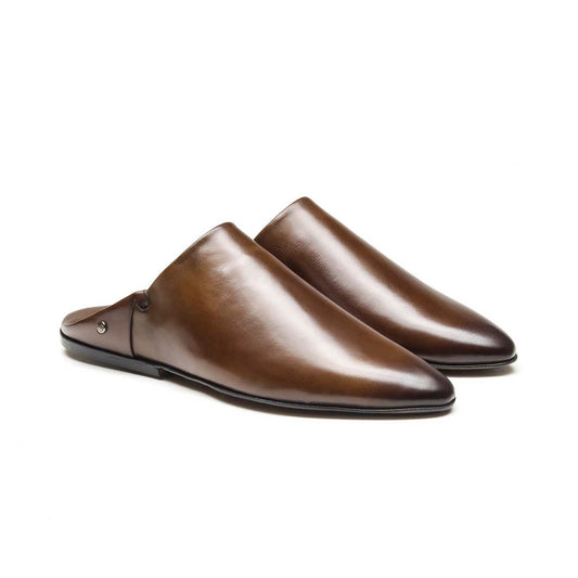 BELGHA - Chaussures homme Babouche marron P3